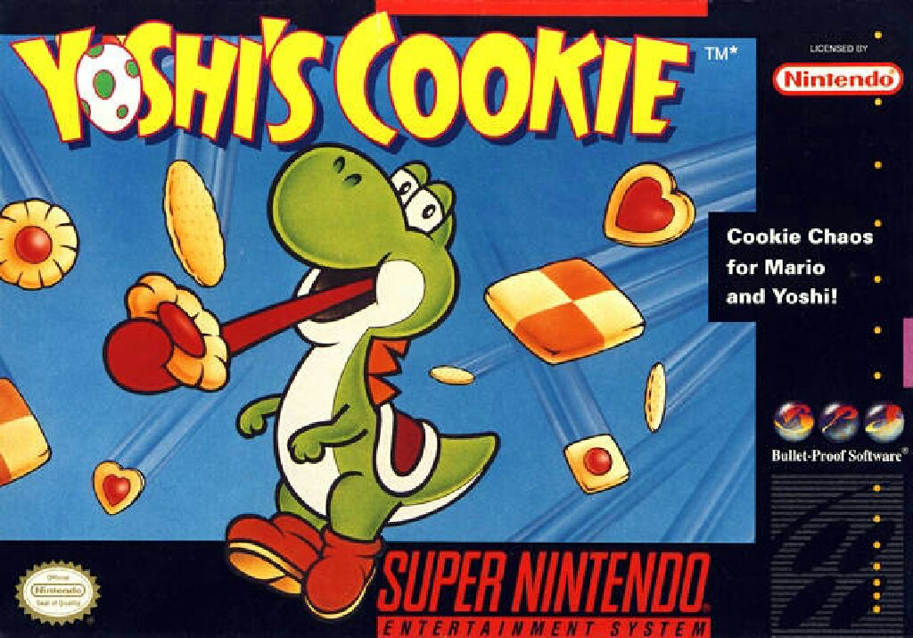 Yoshi’s Cookie - Nintendo Super Nintendo Entertainment System (SNES) video game collectible - Main Image 1