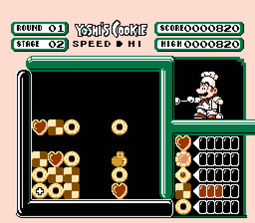 Yoshi’s Cookie - Nintendo Entertainment System (NES) (1-2) video game collectible - Main Image 2