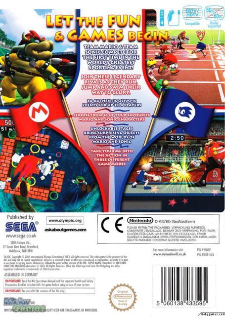 Mario and Sonic at the Olympic Games - Nintendo Wii (Sega - 4) video game collectible [Barcode 5060138433595] - Main Image 2
