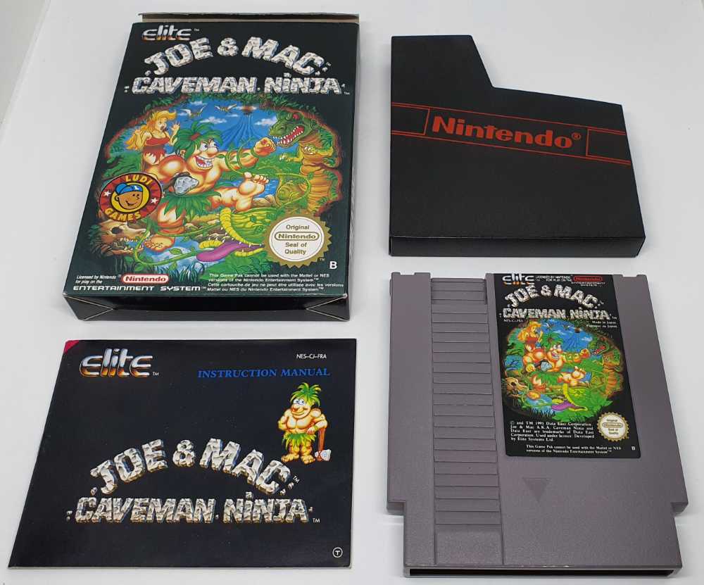 Joe & Mac: Caveman Ninja  - Nintendo Entertainment System (NES) (Data East - 1-2) video game collectible - Main Image 3