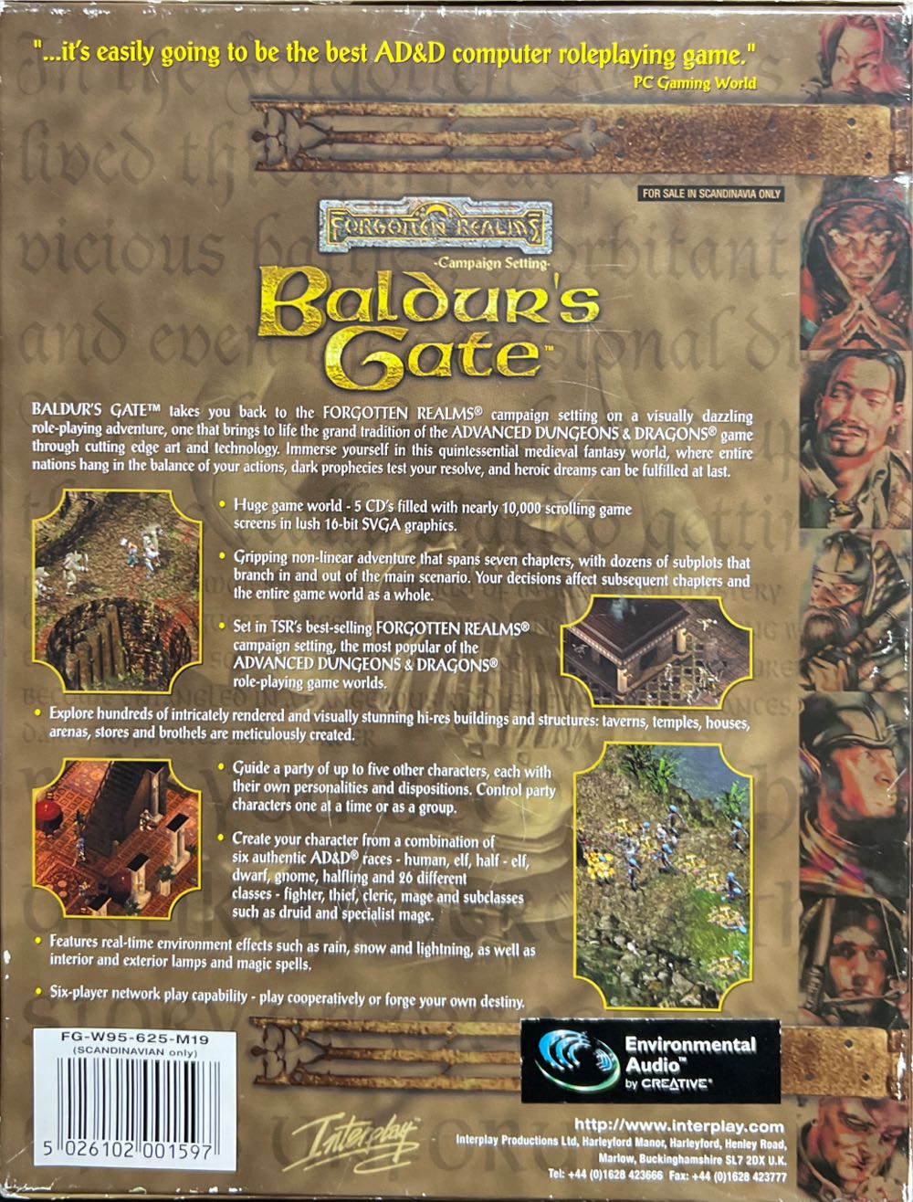 Baldur’s Gate I - PC (Interplay - 1) video game collectible [Barcode 5026102001597] - Main Image 2