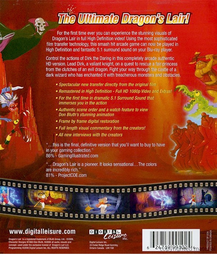 Dragon’s Lair - Sony PlayStation 3 (PS3) (Digital Leisure, Inc. - 1) video game collectible [Barcode 624719991024] - Main Image 2