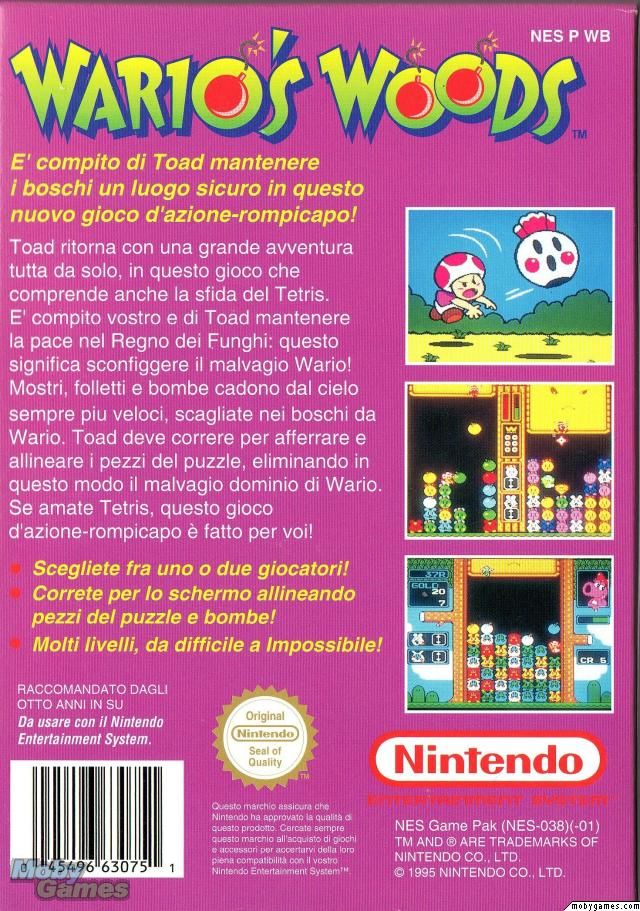 Wario’s Woods - Nintendo Entertainment System (NES) (Nintendo) video game collectible - Main Image 2