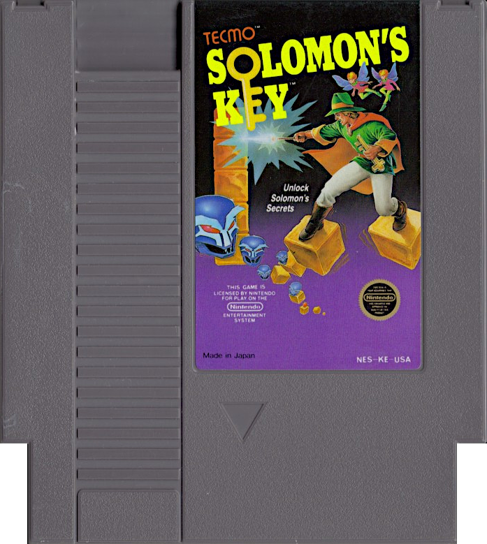 Solomon’s Key - Nintendo Entertainment System (NES) (Tecmo - 1) video game collectible [Barcode 018946110035] - Main Image 3
