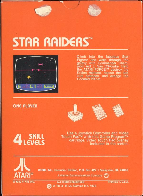 Star Raiders - Atari 2600 (Atari) video game collectible - Main Image 2