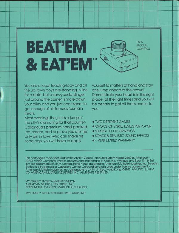Beat’em & Eat’em - Atari 2600 video game collectible - Main Image 2