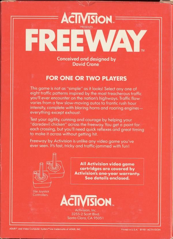 Freeway - Atari 2600 (Activision) video game collectible - Main Image 2
