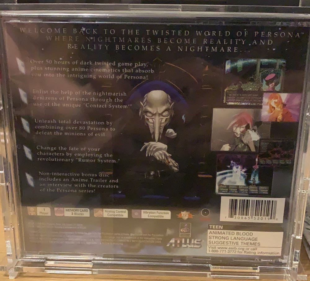 Persona 2: Eternal Punishment - Sony PlayStation (Atlus - 1) video game collectible - Main Image 2