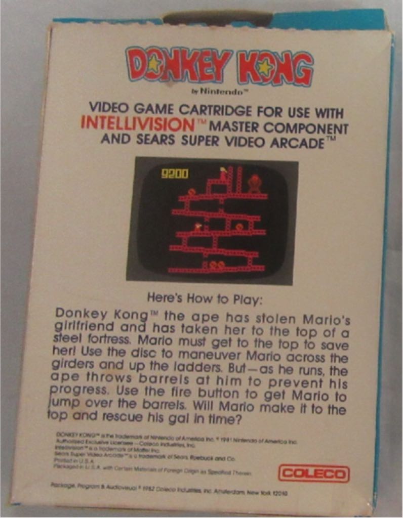 Donkey Kong Junior - Intellivision (CBS Electronics) video game collectible [Barcode 5010779763766] - Main Image 2