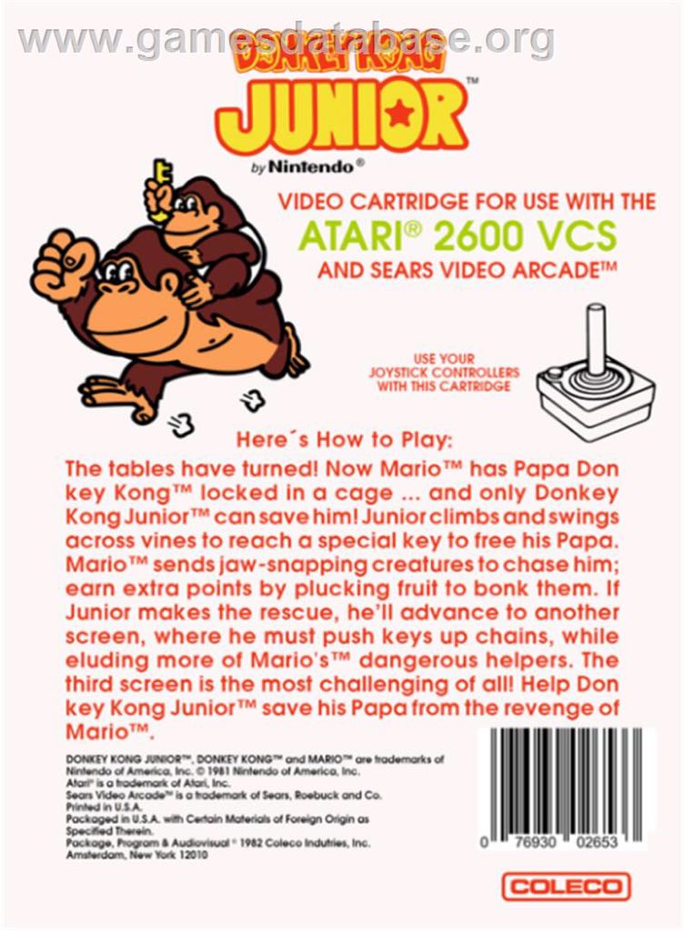 Donkey Kong Junior - Atari 2600 video game collectible - Main Image 2