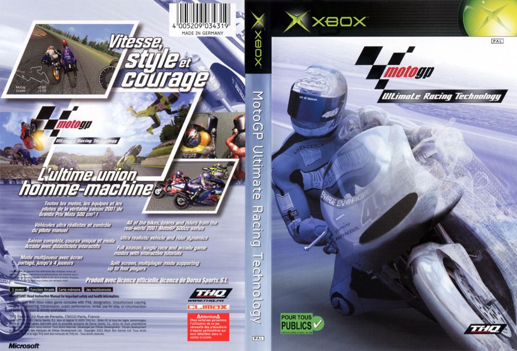 MotoGP Ultimate Racing Technology - Microsoft Xbox (Boite Et Notice) video game collectible [Barcode 4005209036368] - Main Image 2