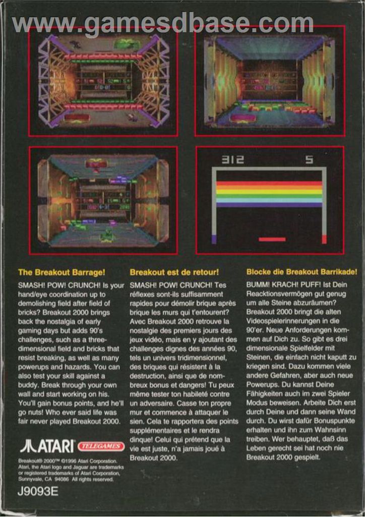 Breakout - Atari 2600 (Atari - 2) video game collectible - Main Image 2