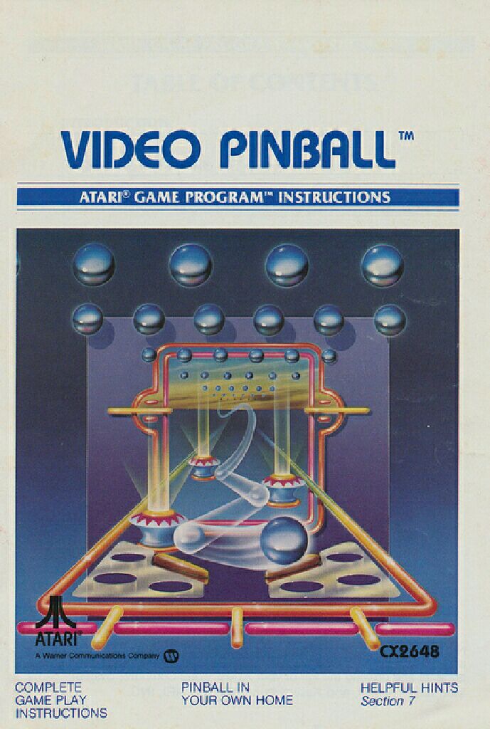 video pinball - Atari 2600 video game collectible - Main Image 2