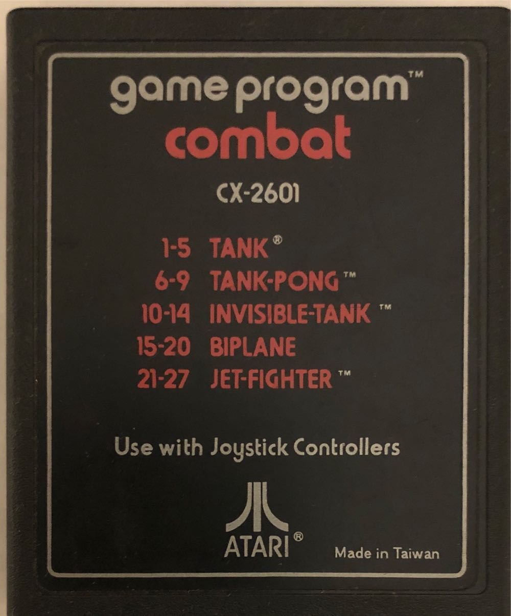 Combat - Atari 2600 video game collectible - Main Image 4