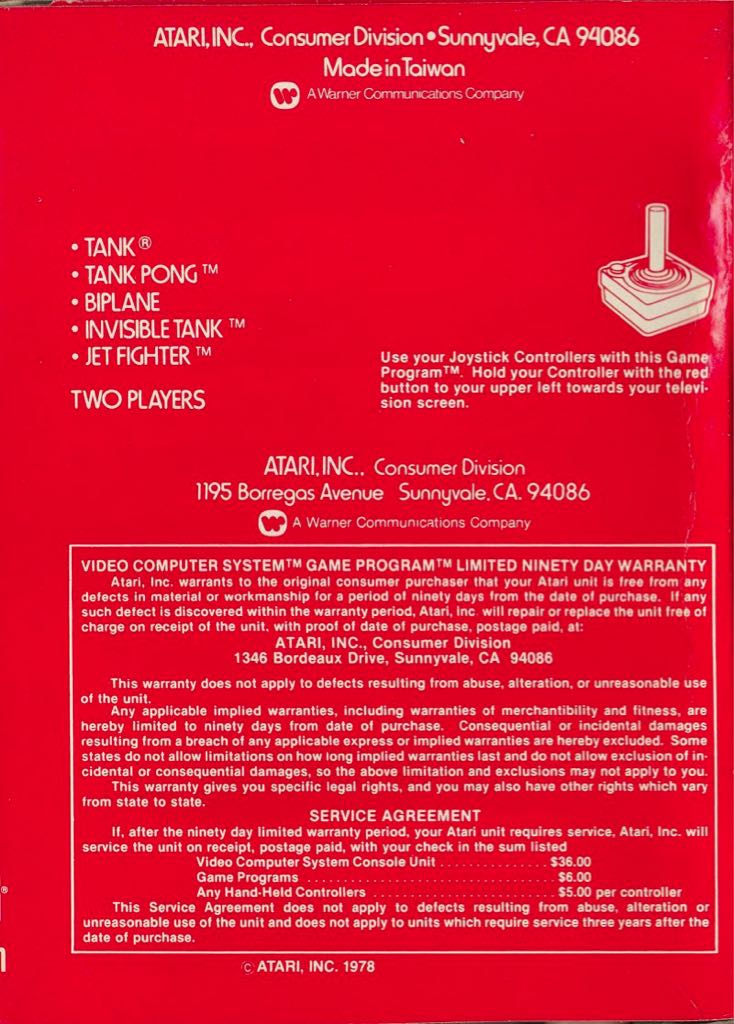 Combat - Atari 2600 (Atari - 2) video game collectible - Main Image 2