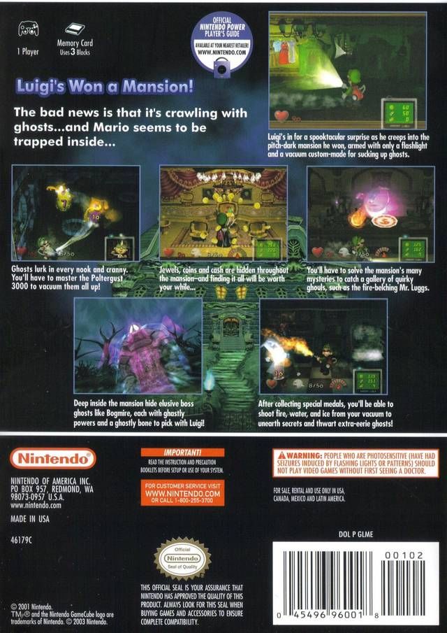 Luigi’s Mansion - Nintendo GameCube video game collectible - Main Image 2