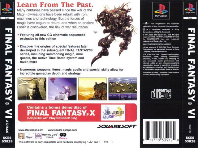 Final Fantasy 6 - Sony PlayStation (SquareSoft) video game collectible - Main Image 2