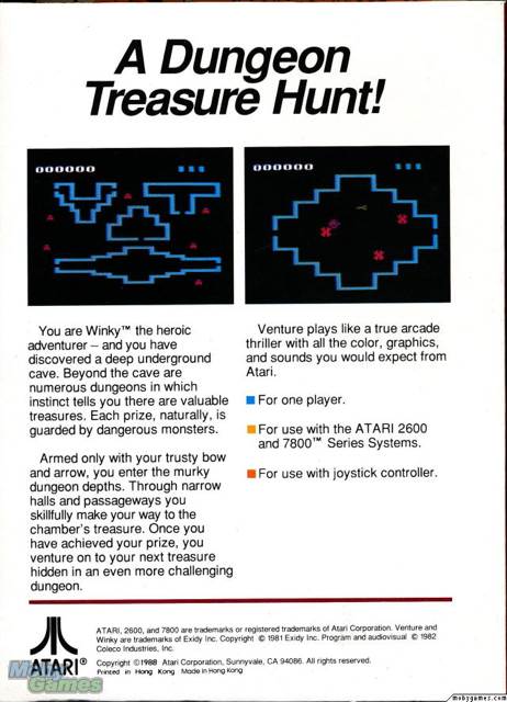 Venture - Atari 2600 video game collectible - Main Image 2
