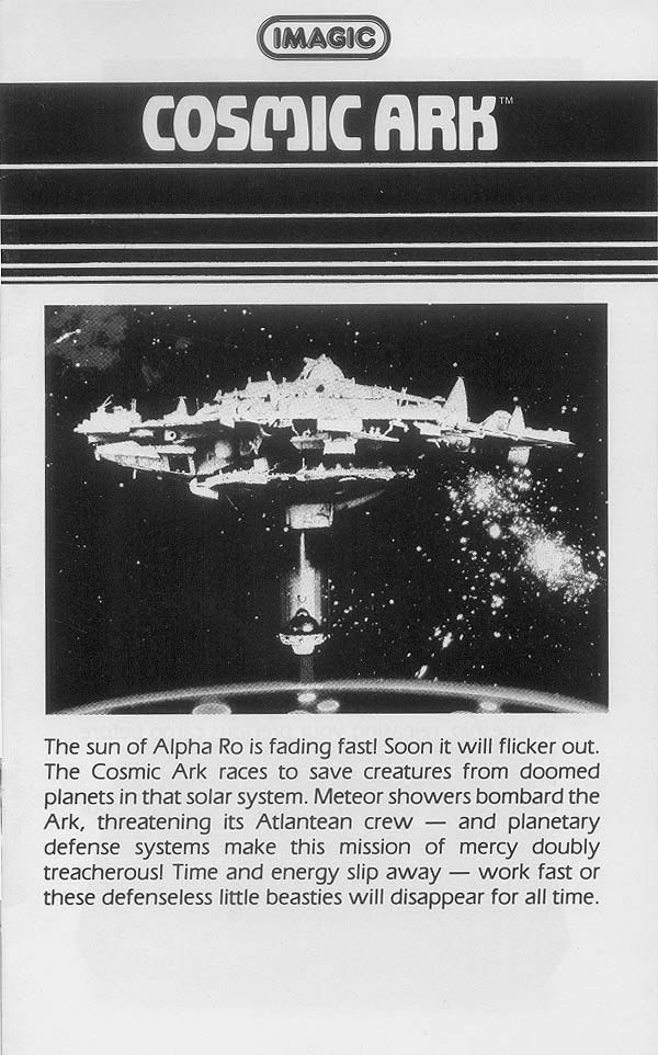 Cosmic Ark - Atari 2600 (Imagic) video game collectible - Main Image 4