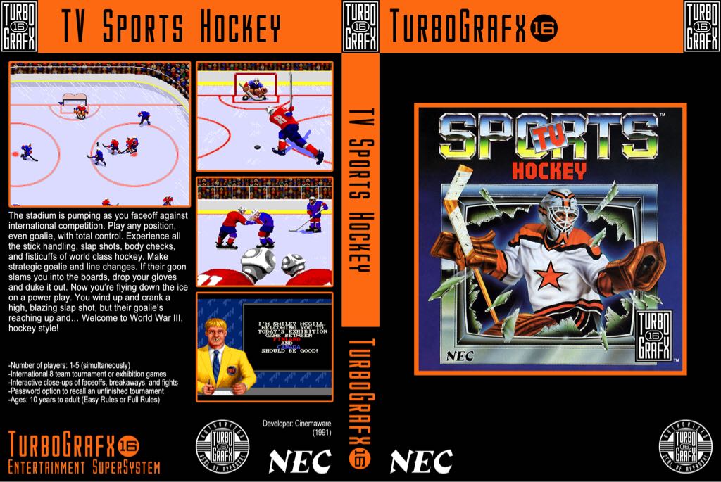 TV Sports Hockey - NEC TurboGrafx-16 video game collectible - Main Image 2