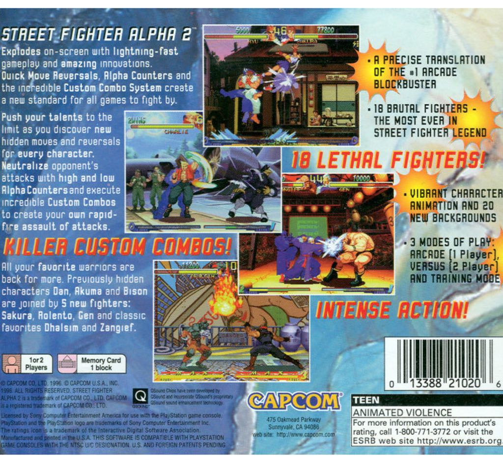 Street Fighter: Alpha 2 - Sony PlayStation video game collectible - Main Image 2