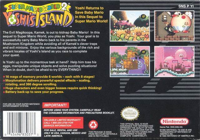 Super Mario World 2: Yoshi’s Island - Nintendo Super Nintendo Entertainment System (SNES) video game collectible - Main Image 2