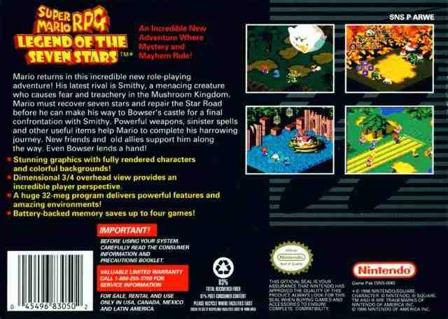 Super Mario RPG: Legend of the Seven Stars - Nintendo Wii Virtual Console (Nintendo - 1) video game collectible - Main Image 2