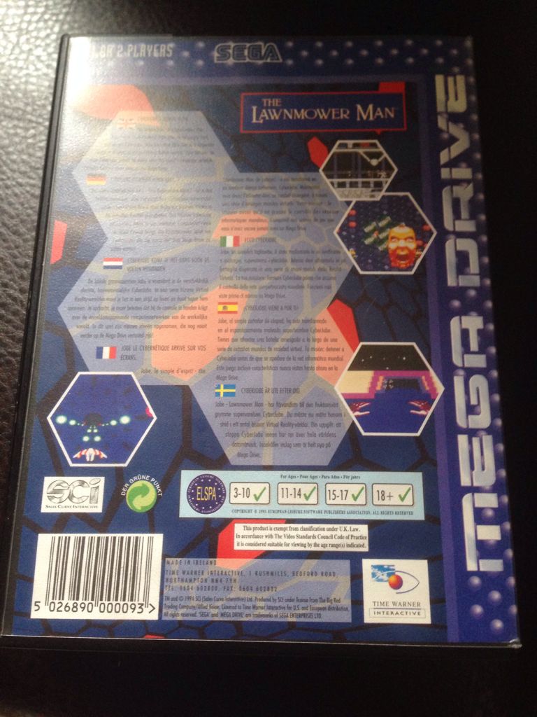 The Lawnmower Man - Sega Mega Drive (Sega - 1) video game collectible [Barcode 5026890000093] - Main Image 2