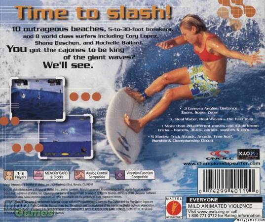 Championship Surfer - Sony PlayStation video game collectible - Main Image 2