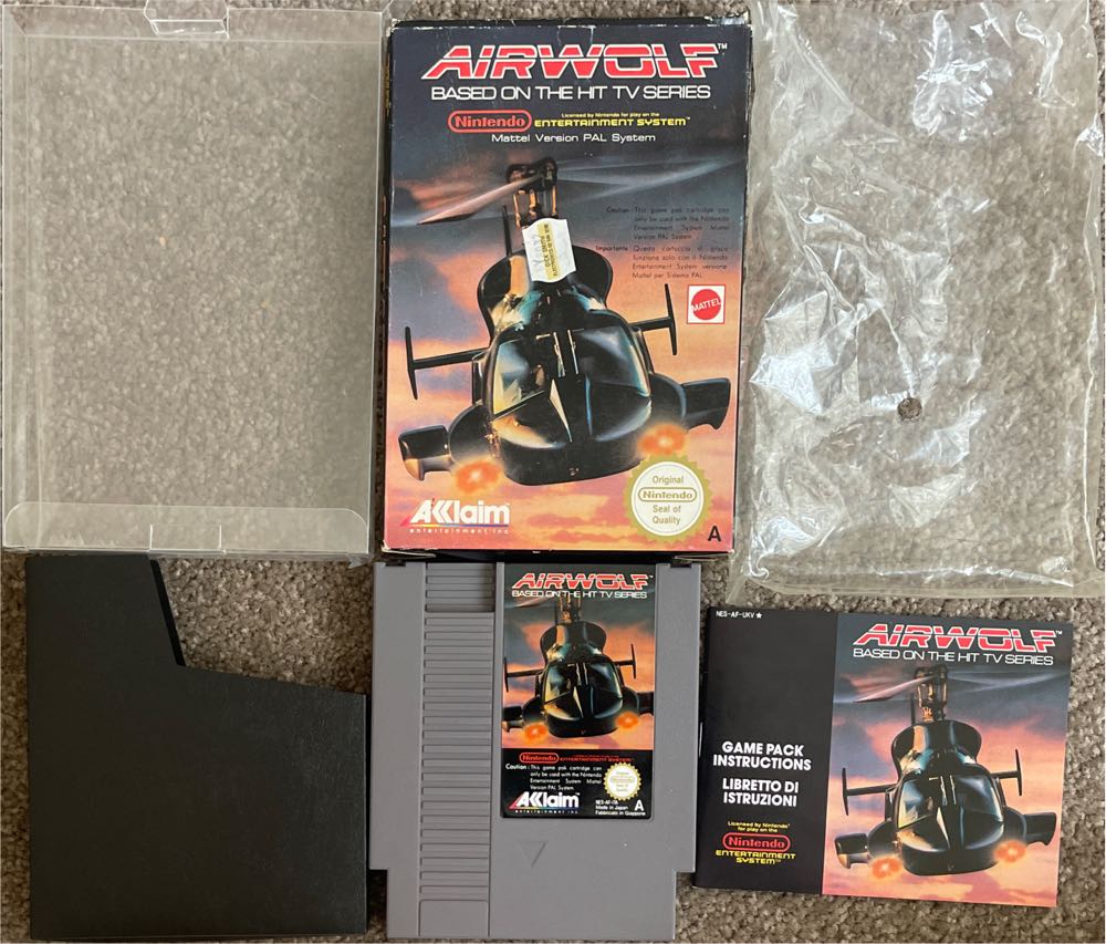 Airwolf - Nintendo Entertainment System (NES) (Acclaim Entertainment Inc.) video game collectible - Main Image 3