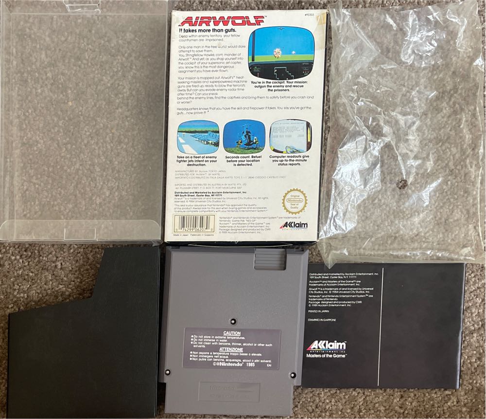 Airwolf - Nintendo Entertainment System (NES) (Acclaim Entertainment Inc.) video game collectible - Main Image 4