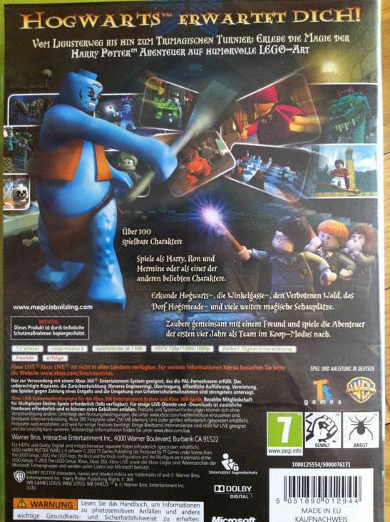 LEGO Harry Potter: Years 1-4 - Microsoft Xbox 360 (WB Games - 2) video game collectible [Barcode 5051890012944] - Main Image 2