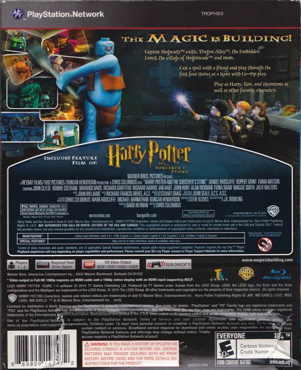 LEGO Harry Potter - Years 1-4 - Sony PlayStation 3 (PS3) (WB Games - 1) video game collectible [Barcode 883929147472] - Main Image 2