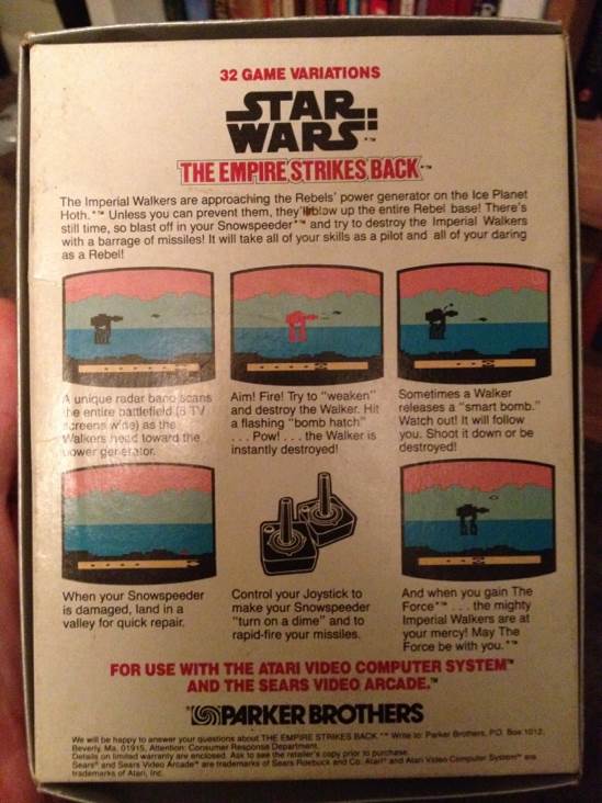Star Wars: The Empire Strikes Back - Atari 2600 (Parker Brothers) video game collectible - Main Image 2