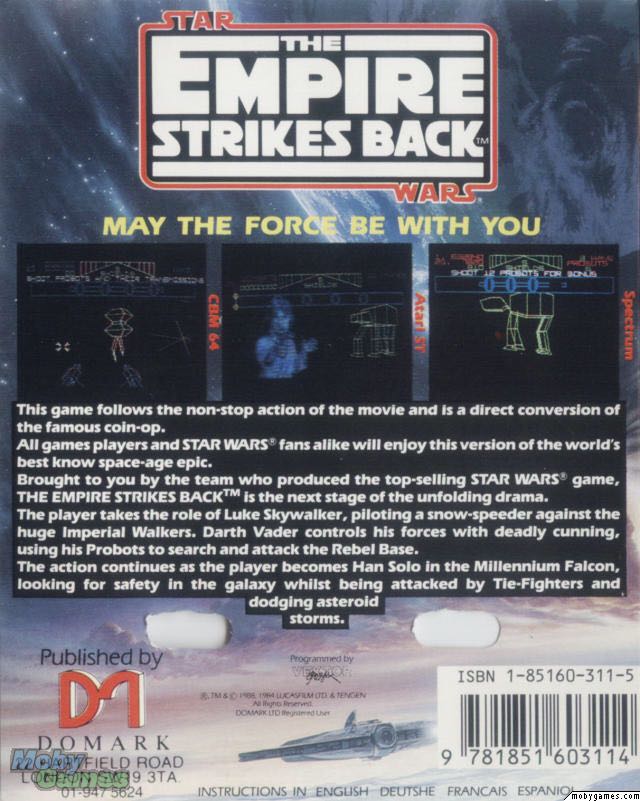 Star Wars: The Empire Strikes Back - Commodore Amiga video game collectible - Main Image 2