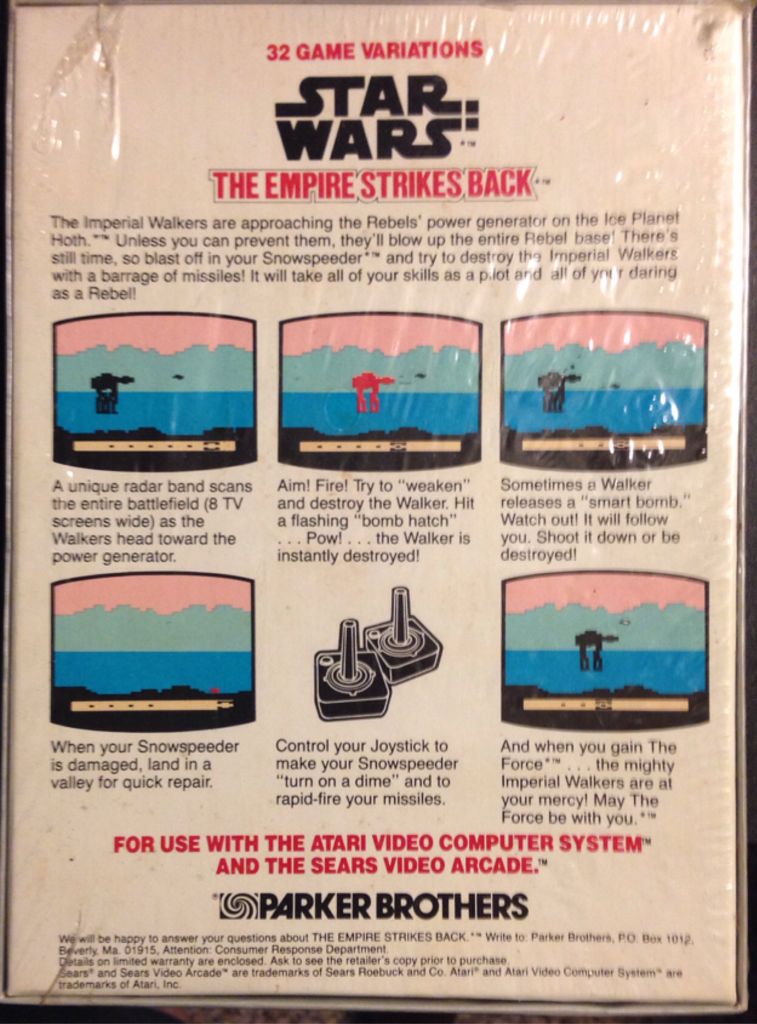Star Wars: The Empire Strikes Back - Atari 2600 (Sears Roebuck and Co. - 1) video game collectible - Main Image 2