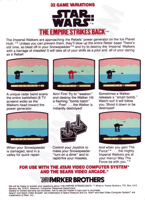 Star Wars: The Empire Strikes Back - Atari 2600 (Parker Brothers - 1) video game collectible - Main Image 2