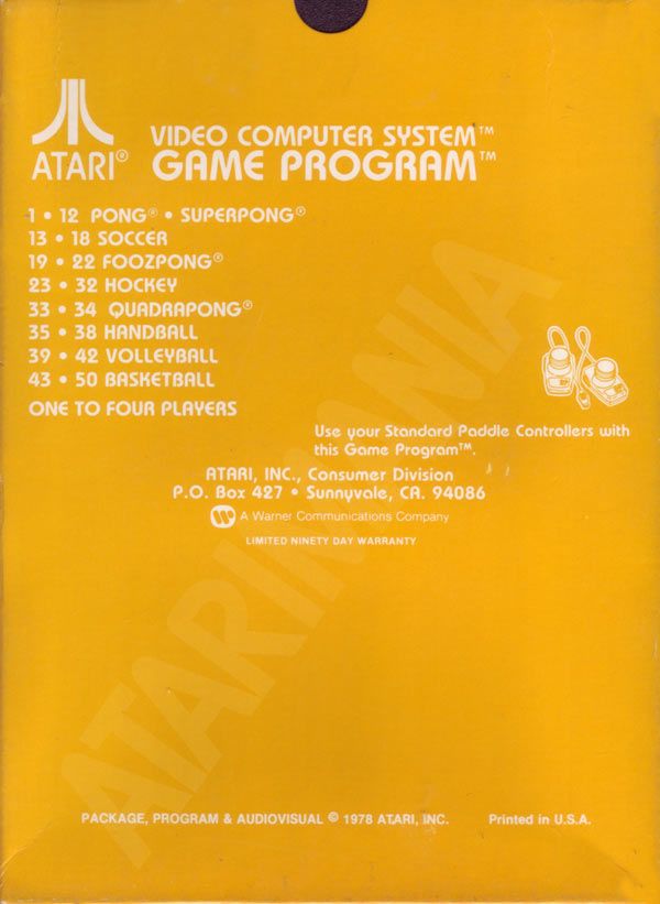 Video Olympics - Atari 2600 (Atari) video game collectible - Main Image 2