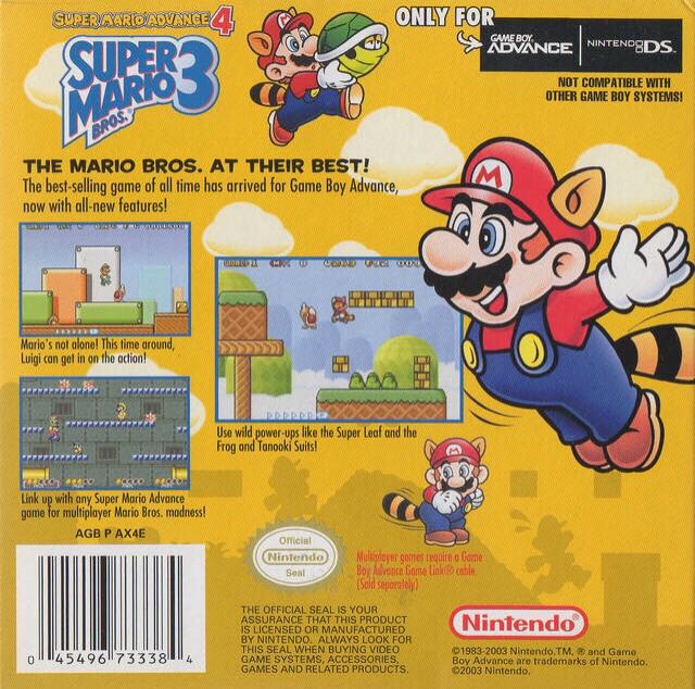 Super Mario Advance 4: Super Mario Bros. 3  - Nintendo Game Boy Advance (GBA) (Nintendo) video game collectible - Main Image 2