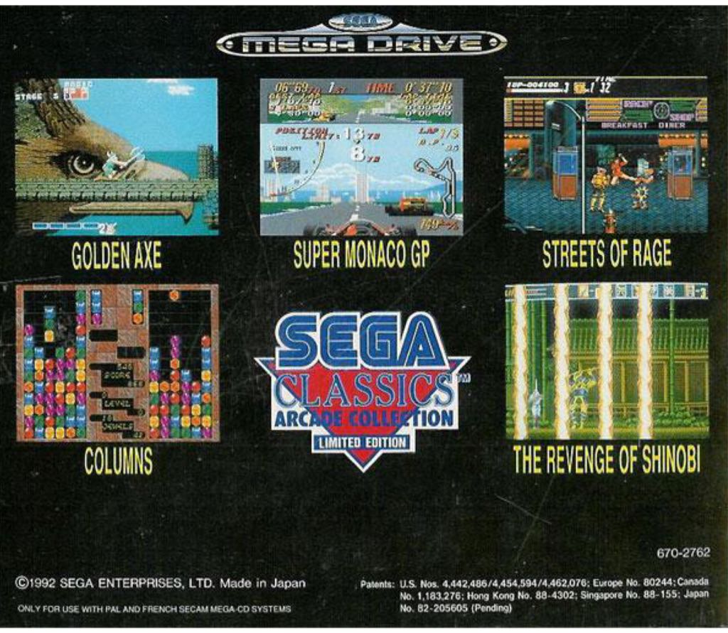 SEGA Classics Arcade Collection - Sega Mega CD (Sega - 1-2) video game collectible - Main Image 2