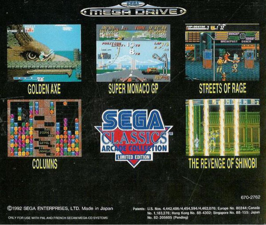 SEGA Classics Arcade Collection - Sega Mega CD video game collectible - Main Image 2