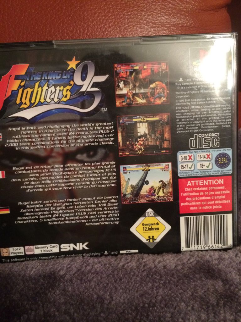 King of Fighters ’95 - Sony PlayStation (Sony Computer Entertaiment - 2) video game collectible [Barcode 711719661429] - Main Image 2