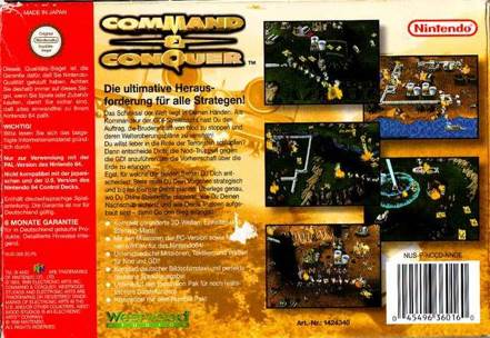 Command & Conquer - Nintendo 64 (N64) (Westwood Studios - 1) video game collectible [Barcode 045496870454] - Main Image 2