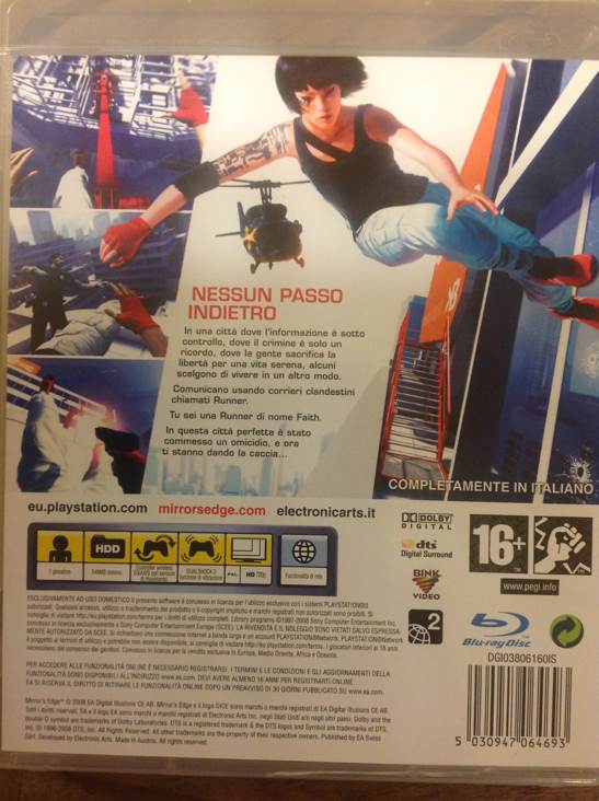 Mirror’s Edge - Sony PlayStation 3 (PS3) (Playstation 3 - Playstation 3) video game collectible [Barcode 5030947064693] - Main Image 2