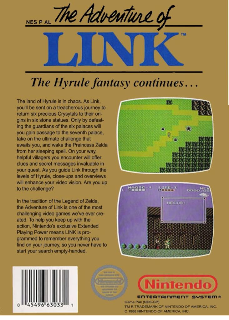 The Legend Of Zelda II: The Adventure of Link - Nintendo Wii U Virtual Console (Nintendo) video game collectible - Main Image 2