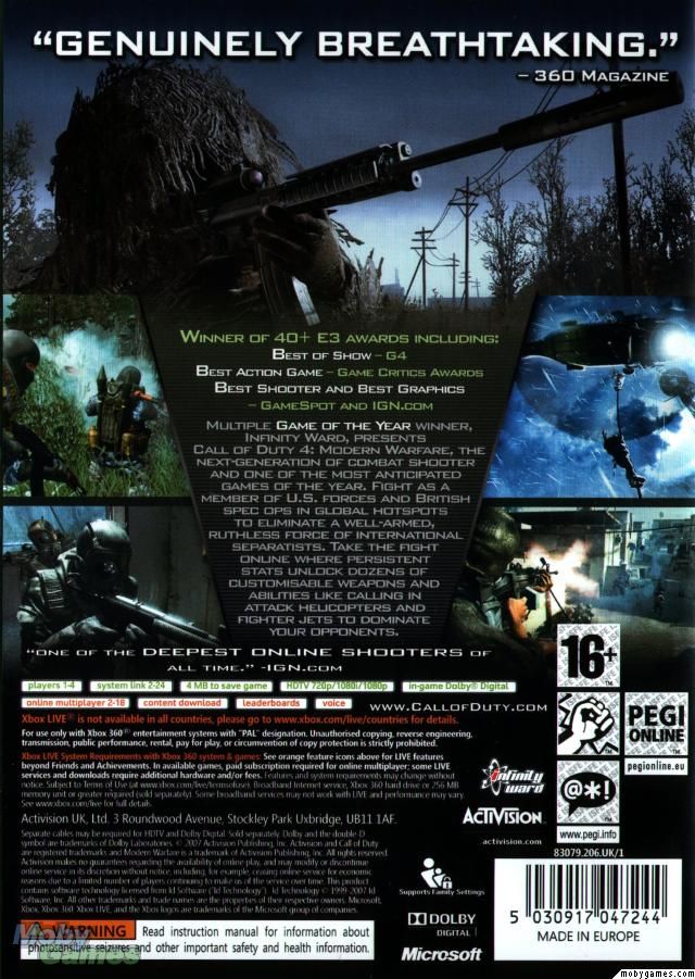 Call of duty 4 : modern warfare - Sony PlayStation 3 (PS3) video game collectible [Barcode 5030917054662] - Main Image 2