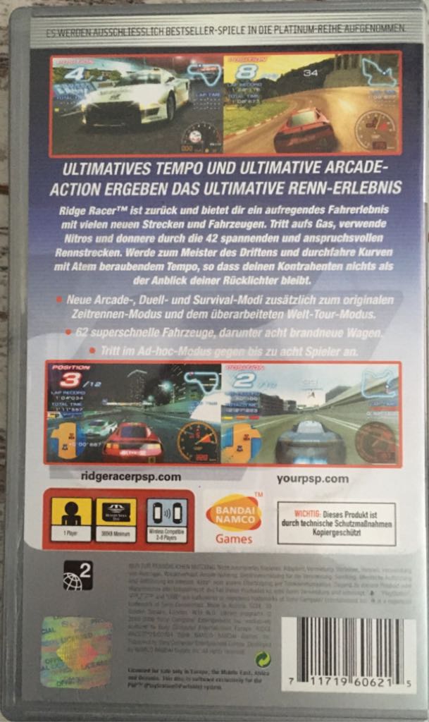 Ridge Racer 2 - Sony PlayStation Portable (PSP) (Namco Bandai - 1) video game collectible [Barcode 711719606215] - Main Image 2