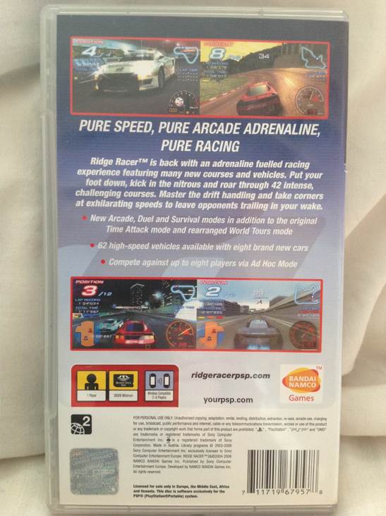 Ridge Racer 2 - Sony PlayStation Portable (PSP) (Namco - 1) video game collectible [Barcode 711719679578] - Main Image 2