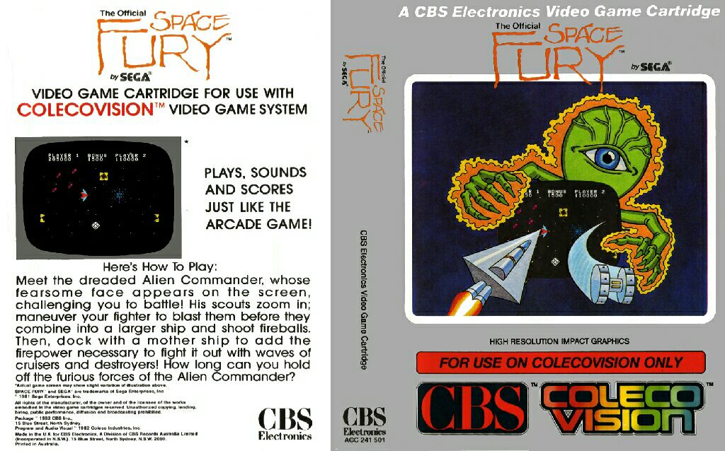 Space Fury - Colecovision video game collectible - Main Image 2