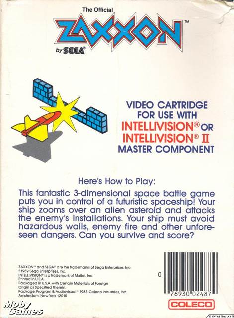 Zaxxon  (Coleco - 1) video game collectible - Main Image 2